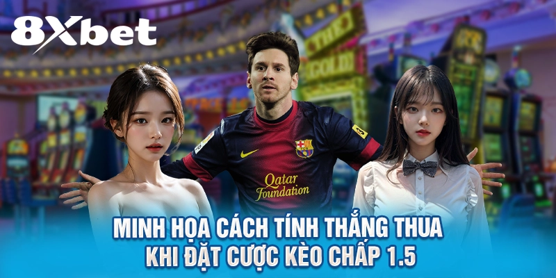  Minh họa cách tính thắng thua khi đặt cược kèo chấp 1.5